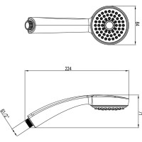 Душевая лейка Lemark 1-функциональная LM8010C
