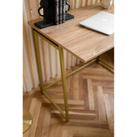 Складной стол GreenWeen SKANDI золотой/дуб канзас GW-SK-G-K