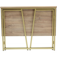 Складной стол GreenWeen SKANDI золотой/дуб канзас GW-SK-G-K