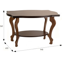 Журнальный стол Мебелик Берже 1 средне-коричневый 00 190
