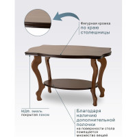 Журнальный стол Мебелик Берже 1 средне-коричневый 00 190