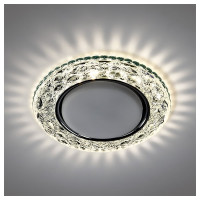Встраиваемый светильник Smartbuy под лампу GX53 с LED подсветкой прозрачный SBL-06CL3-GX53