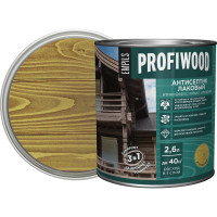 Алкидный антисептик PROFIWOOD (лаковый; тонирующий; атмосферостойкий; калужница; 2.6 л; 2.4 кг) 67021