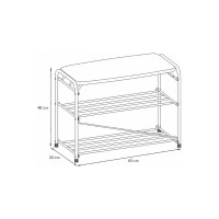 Обувница-этажерка для обуви ЗМИ Альфа 23С 2 полки 6 пар обуви цвет белый ПДОА23С Б