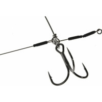 Стальная оснастка LUCKY JOHN STINGER SSW 1х7, 3.5+4.5см, оснащена тройником №01 1шт. LJP7401-S