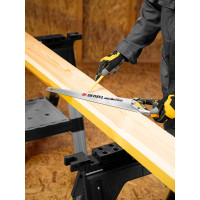 Ножовка по дереву Denzel, 450 мм, 11 TPI, зуб 3D, металлопластиковая рукоятка 24141