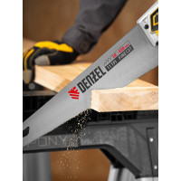 Ножовка по дереву Denzel, 450 мм, 11 TPI, зуб 3D, металлопластиковая рукоятка 24141