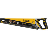 Ножовка по дереву Denzel, 450 мм, 11 TPI, зуб 3D, металлопластиковая рукоятка 24141