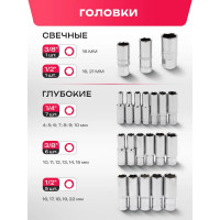 Набор инструментов Forcekraft 216пр.1/4''3/8''1/2''(6гр.)(4-32мм) FK-38841New(50468)