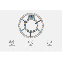 Светодиодный модуль со встроенным драйвером Apeyron 230В, 48Вт, smd2835, 3500Лм, 3000-6500К, круглая, с пультом 02-68