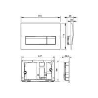 Смывная клавиша PL B01 для ПЭК, белая Roca ACTIVE 00066684 78901170B0