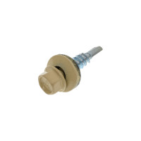 Кровельный саморез КРЕП-КОМП 5,5x25, RAL1014, слоновая кость, 250 шт. ск55251014кф