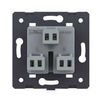 Электрическая универсальная розетка LIVOLO с заземлением защитными шторками 16A, цвет серый VL-FCT22 16A-2IP