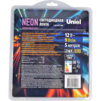 Гибкая светодиодная лента Uniel NEON ULS-N01-2835-120LED/m-6mm-IP67-DC12V-9W/m-5M-PURPLE UL-00009089