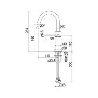 Смеситель для раковины Nobili Velis без донного клапана, глянцевый, черный VE125138/3FLP 00000106715