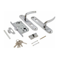 Врезной замок с ручками Аллюр ЗВ 7-132/85 CP хром 14152