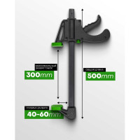 Быстрозажимная струбцина Rockforce 12" (max захват-300мм) RF-64291(49376)