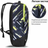 Универсальный рюкзак Staff STRIKE, 3 кармана, черно-салатовый, 45x27x12см, 270783