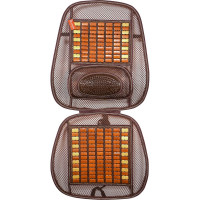 Массажная накидка на переднее сиденье Airline с поддержкой спины, деревянная, желтый/коричневый ADCS002