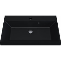 Кварцевая раковина для ванной комнаты Uperwood Classic Quartz 70 см, черная матовая, уголь 291030005