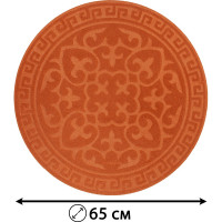 Придверный коврик ComeForte УЮТ Классик круглый D.65 оранжевый VP-6088/3