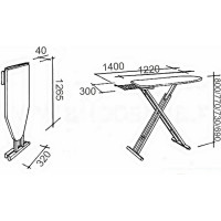 Доска гладильная Standard 2 1220x300 мм PERFECTO LINEA 42-142302