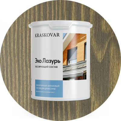 Лессирующая пропитка для древесины Kraskovar «Эко Лазурь», орех 2л 1203