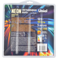 Светодиодная лента Uniel NEON ULS-N03-2835-100LED/m-8mm-IP67-DC12V-11W/m-5M-3000K UL-00009093