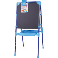 Растущий мольберт для мела/магнитно-маркерный BRAUBERG NIKA KIDS СИНИЙ 53x46 см 238049
