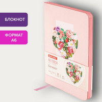 Блокнот BRAUBERG VISTA Love is everywhere малый формат 100x150 мм А6, под кожу гибкий 80 листов 112094