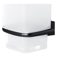 Стеклянный стакан с настенным держателем AM.PM Inspire 2.0 черный A50A34322