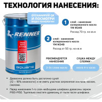 Интерьерная лазурь для дерева RENNER YM M349 R366 1 кг 1-366