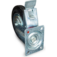 Колесо поворотное резина SCb 80 200 мм с томозом (N) TOR 1024202