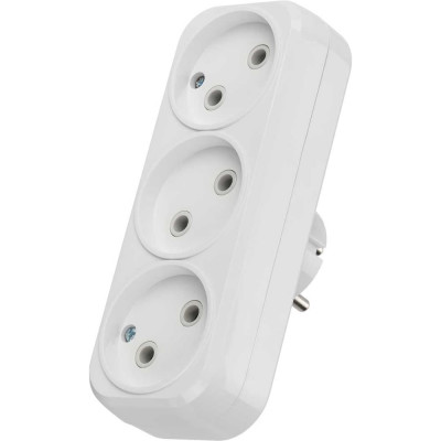 Блок на 3 гнезда TDM ELECTRIC 2П б/з плоский 6А 250B SQ1806-0027