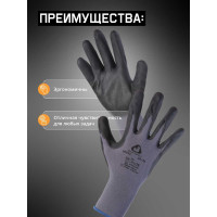 Перчатки для точных работ с пенонитриловым покрытием Jeta Safety р.8/M JN041-M