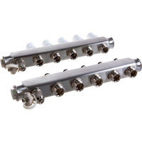 Коллекторный блок с регулировочными клапанами PRO AQUA 5 выходов, 330 мм, 1x3/4 R510MB.05