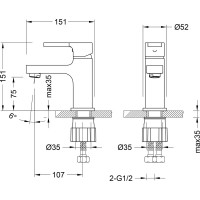 Смеситель для раковины Lemark Aura LM0606C