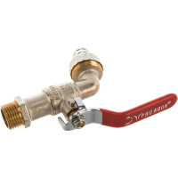 Угловой кран с патрубком для шланга PRO AQUA Н 1/2 EWL55-m15x