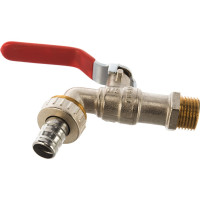 Угловой кран с патрубком для шланга PRO AQUA Н 1/2 EWL55-m15x