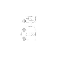 Смеситель для ванны WasserKRAFT Donau с коротким изливом 5301