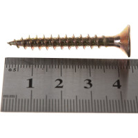 Потайной универсальный шуруп Метизный двор 6,0x45, желтый, 250 шт. 4607159063595