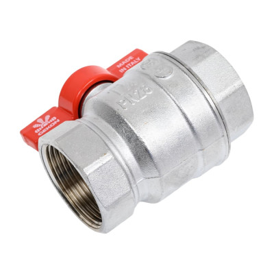 Шаровой кран GEKON хром, с вн./вн. резьбой 1 1/4", ручка-бабочка. GK 551 114