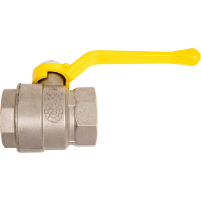 Шаровой кран LD латунь никель газ Pride Ду 40 Ру25 ВР полнопроходной рычаг 007-8027