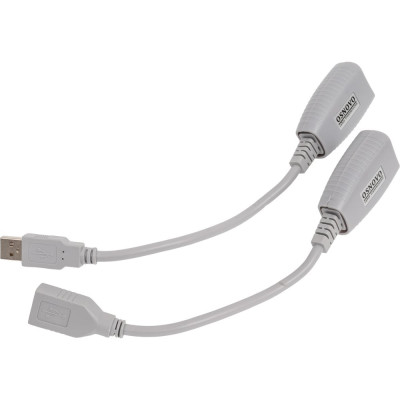 Удлинитель USB 1.1 интерфейса OSNOVO TA-U1/1+RA-U1/1 для клавиатуры и мыши по кабелю витой пары (CAT5/5e/6) до 100м, USB звуковые платы и т.д. sct0538