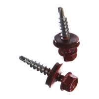 Кровельный саморез Метизный двор 4,8x29 RAL 3011 коричнево-красный 8 шт. 4690441028884