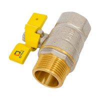 Шаровой кран для газа СТМ ГАЗ 1", г/ш, бабочка CGFMB001