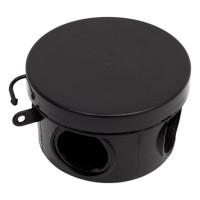 Распаечная коробка EKF, КМР-040-038, с крышкой, 4 мембранных ввода, чёрная, IP54 plc-kmr-040-038-b