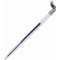 Ручка BRAUBERG шариковая настольная Counter Pen СИНЯЯ пружинка корпус серебристый 05мм  143258