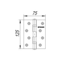 Универсальная петля FUARO SN (2BB 125x75x2,5) матовый никель (2 шт) IN5200U 18823