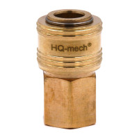 Соединение быстросъемное пневматическое HQ-SF38 «мама»-внутр. резьба 3/8" (латунь) HQ-mech УТ000002470
